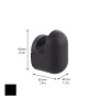 Schwarzer Wagner Wandhaken Hooks4home Pill aus Bio-Kunststoff, 50x30x35 mm.