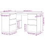 vidaXL Eckschreibtisch Weiß 145x100x76 cm Holzwerkstoff 801089_8