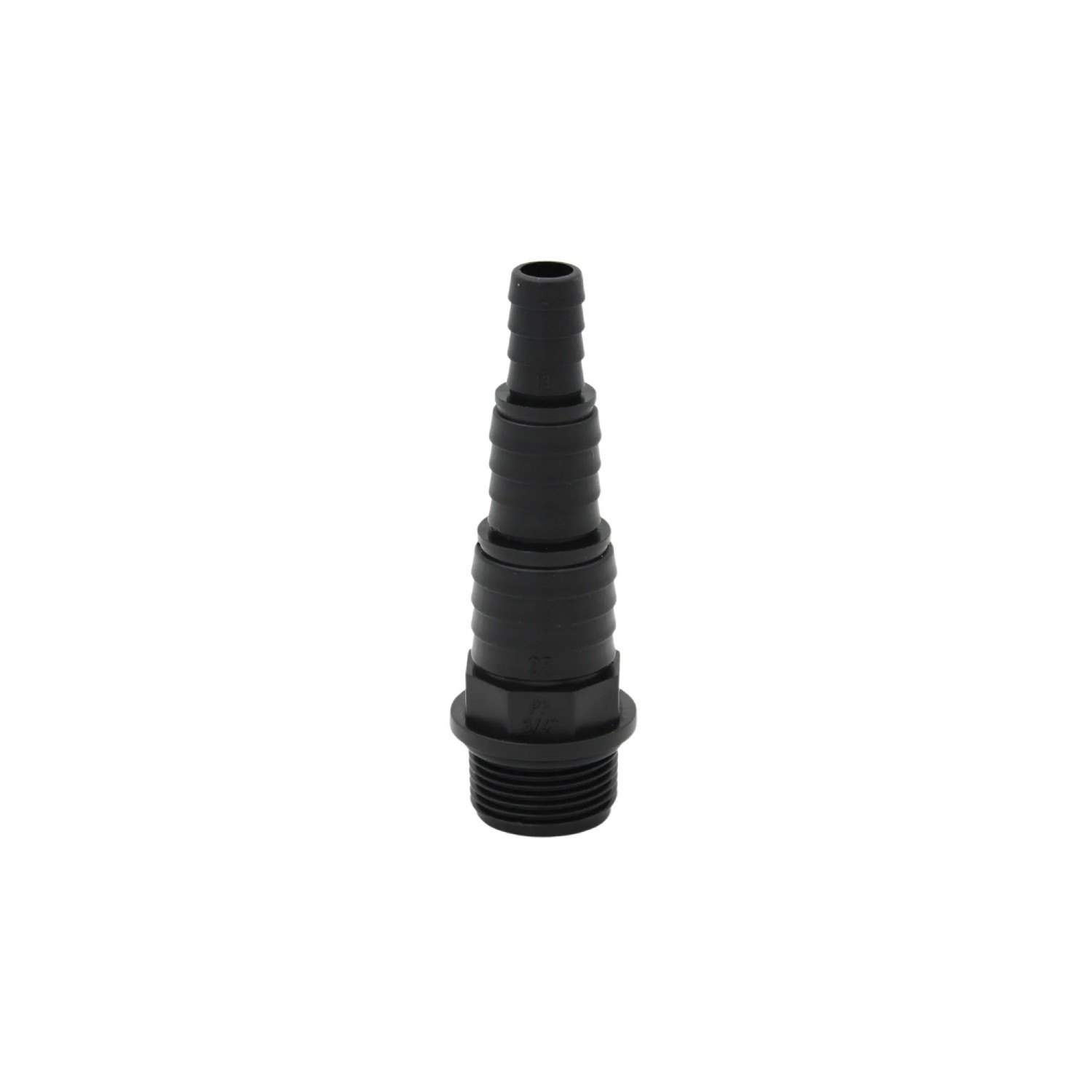 Stufen-Schlauchtülle 26,4 mm (G 3/4 Zoll) AG auf Schlauchtülle 25/19/13 mm PP