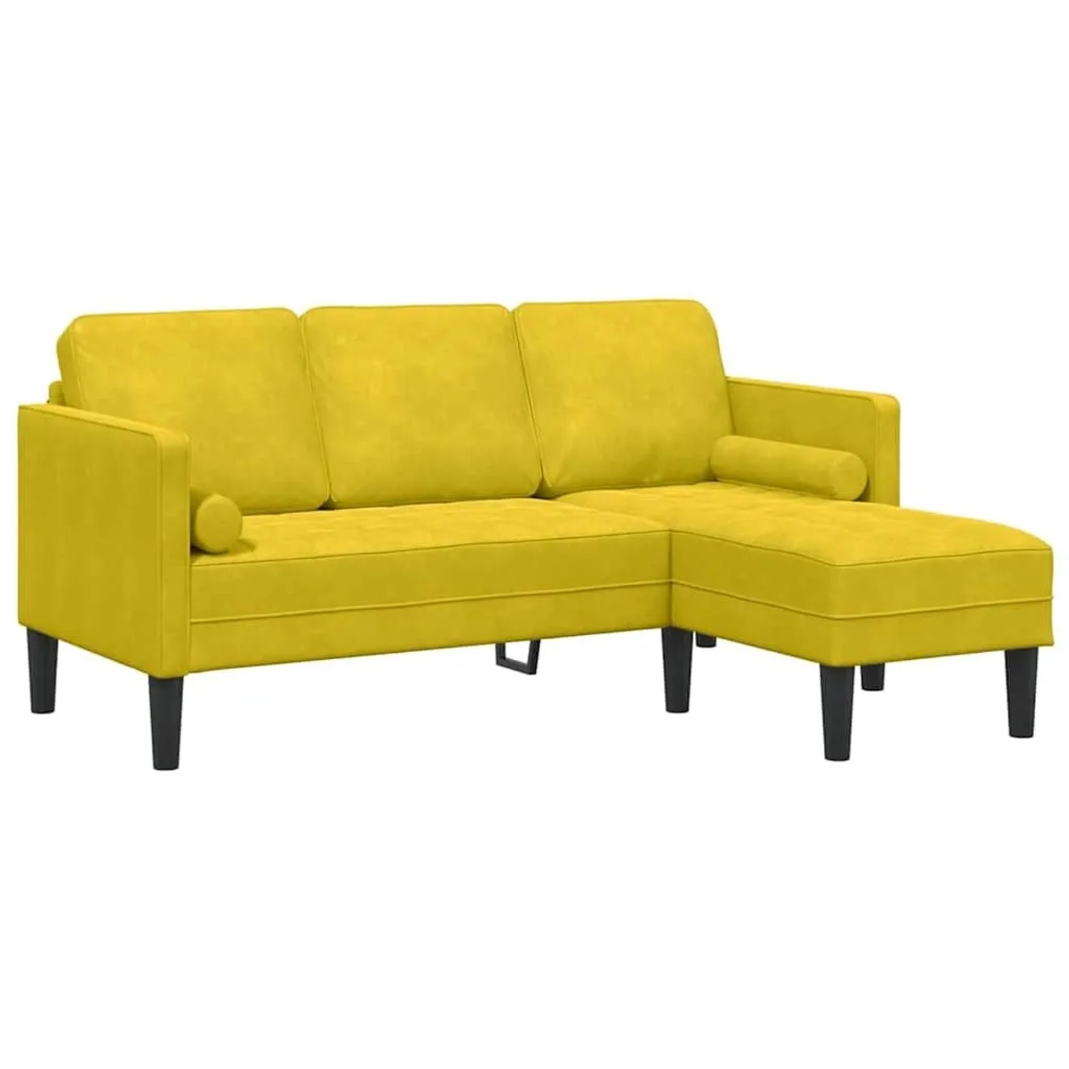 vidaXL Sofa Set mit Kissen Gelb Polyester 42001932