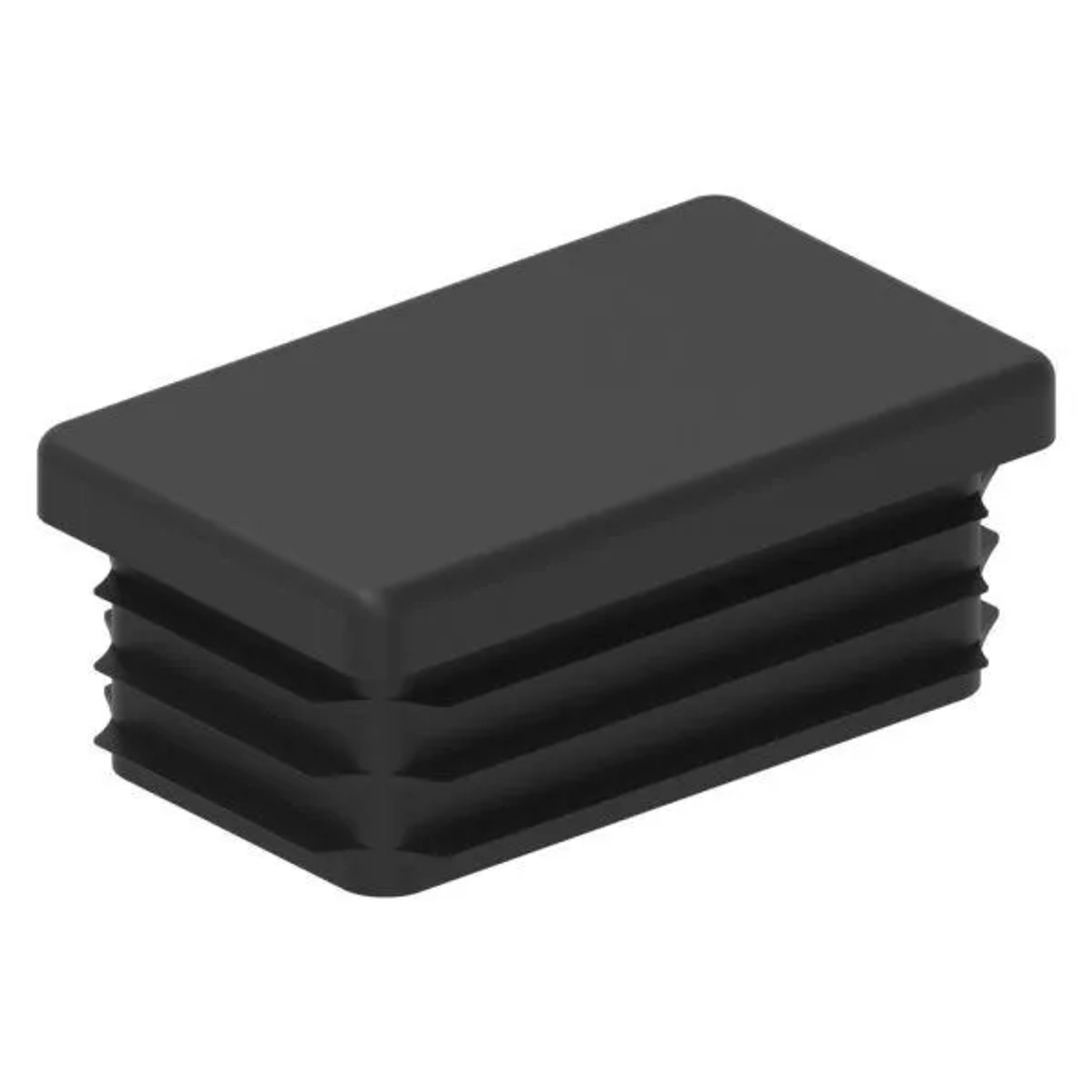 FeNau Kunststoffkappe Kunststoff Für Rechteckrohr 50 X 30 mm Schwarz Wandstärke 1,5-2,0 mm