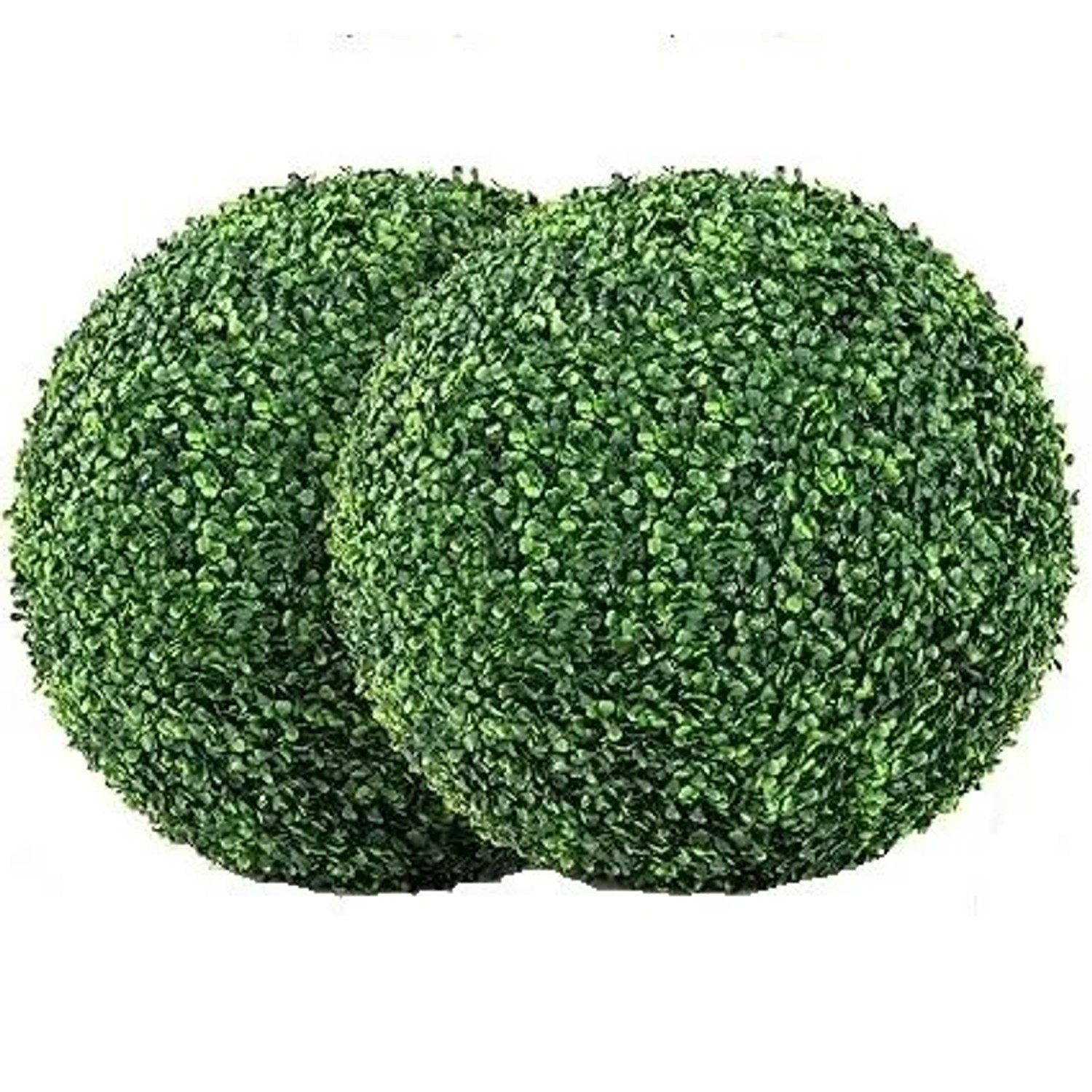 Costway 2er Buchsbaumkugel Kunstpflanze Kugelpflanzen Dunkelgrün 50cm günstig online kaufen