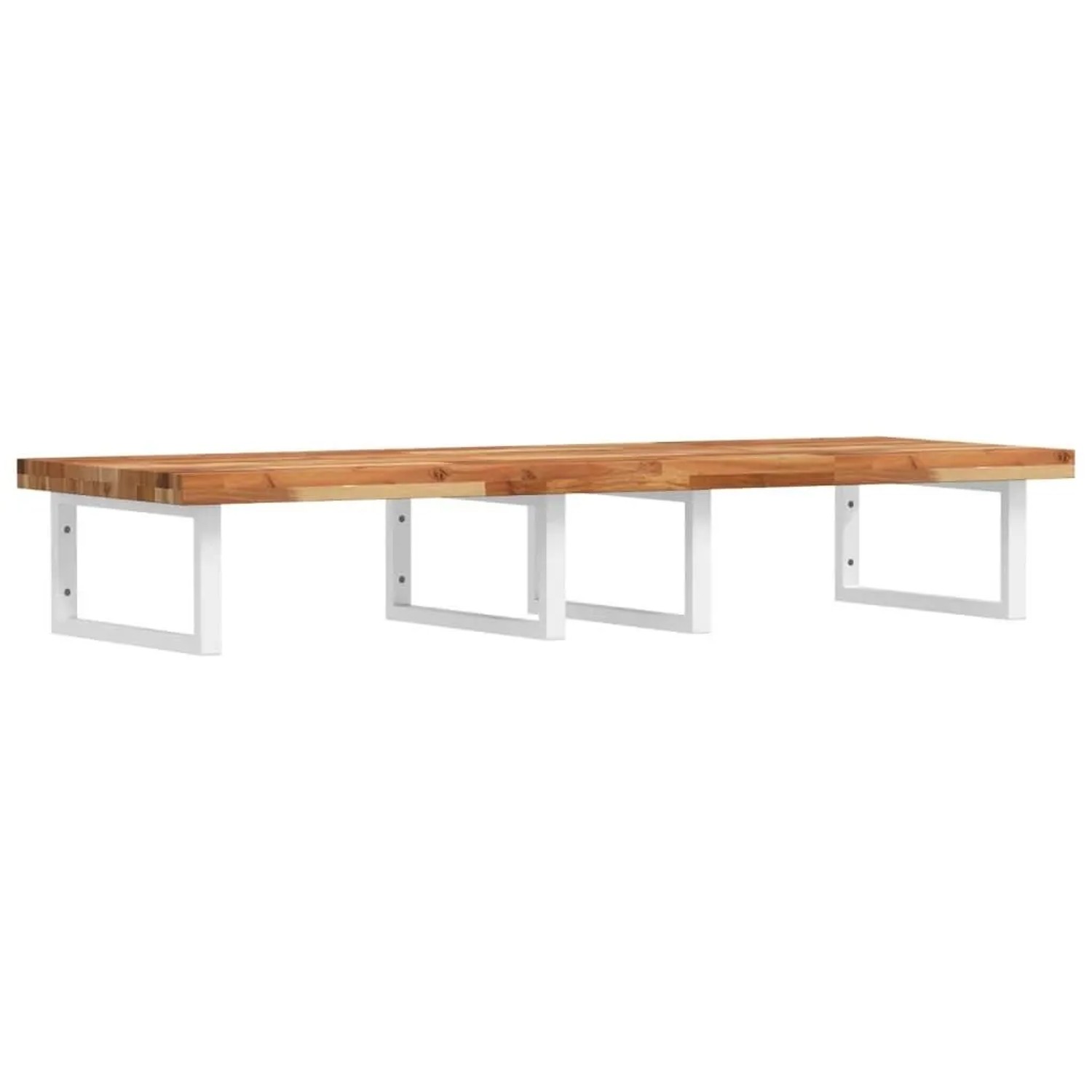 vidaXL Waschbeckenregal Wandmontage Stahl und Akazienholz 3302860