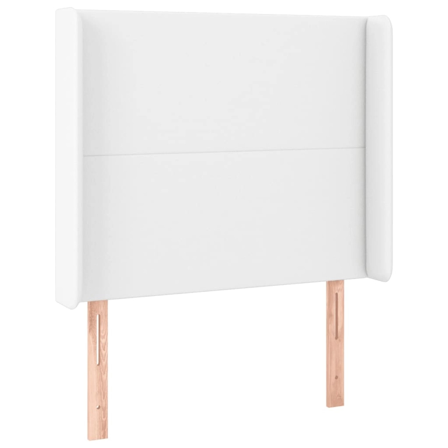 vidaXL LED Kopfteil Weiß 93x16x118/128 cm Kunstleder 3123847