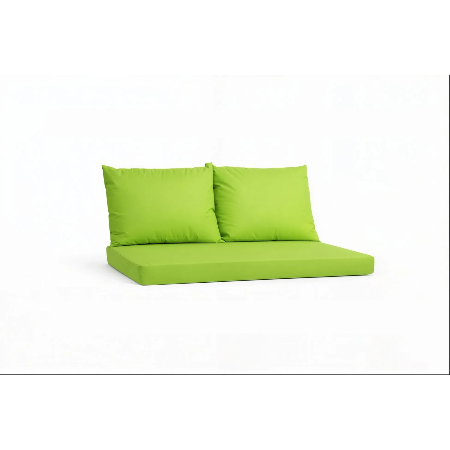 Setgarden Triple Outdoor Palettenkissen Set 120x50x10cm Sitzkissen + Rückenkissen 2x60x50cm 1tlg Lemon