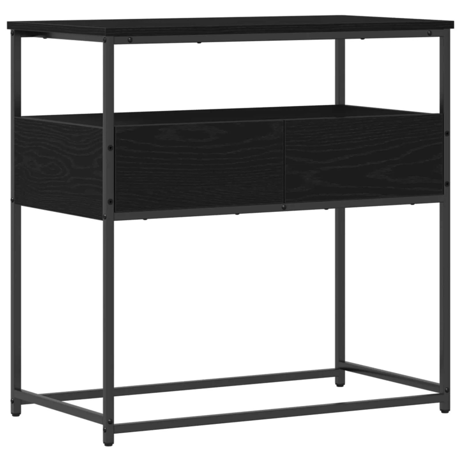 vidaXL Konsolentisch Schwarz Eichen-Optik 75 x 40 x 75 cm 862938