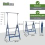TRUTZHOLM Arbeitsbock 2er-Set, blau, Stahl, höhenverstellbar bis 400 kg, für Werkstatt & Baustelle.