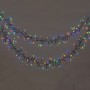 Bunte LED-Büschellichterkette mit 768 LEDs und schwarzem Kabel für Innen- und Außenbereich.