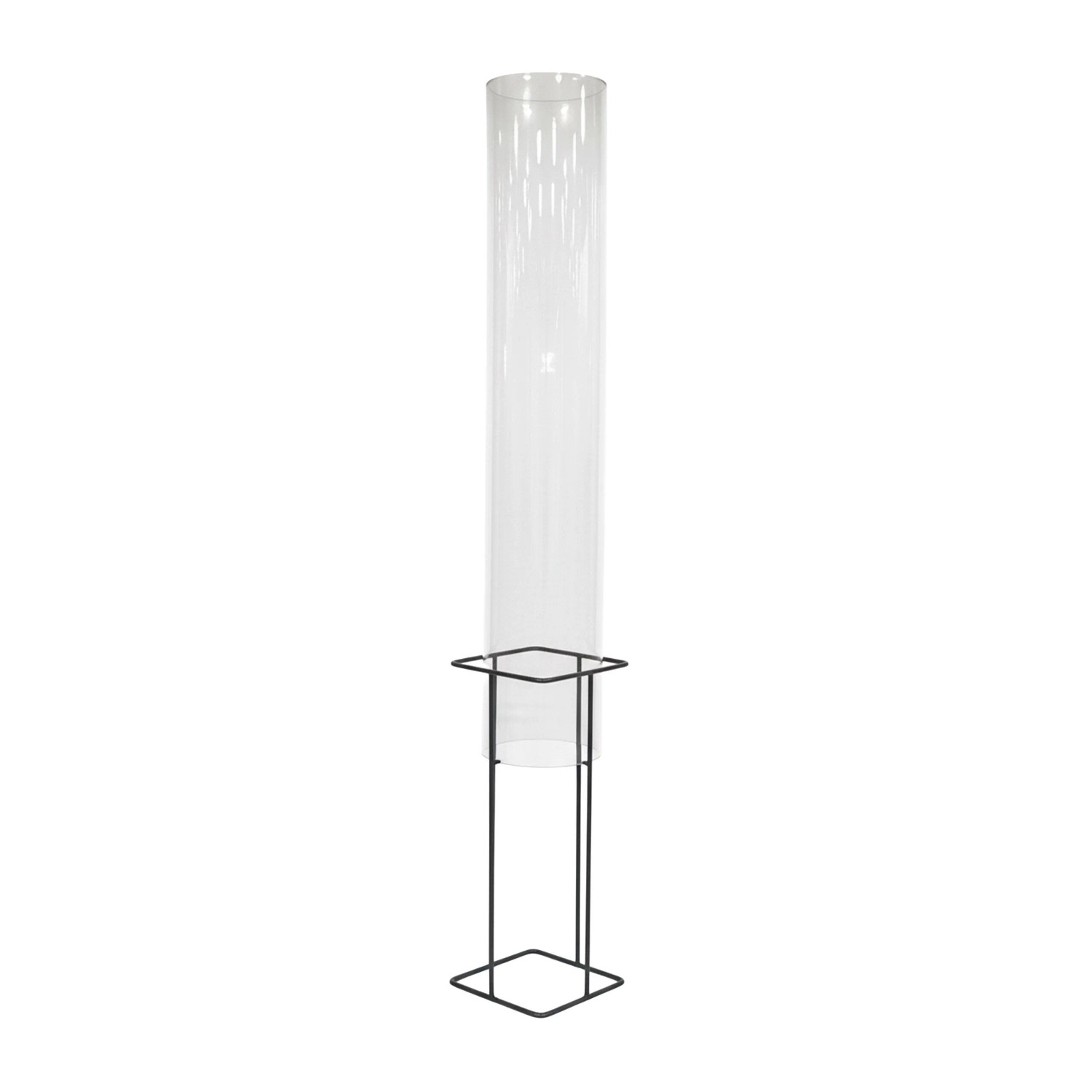 Relaxdays Fischsäule Acryl Eisen Transparent Grau UV-stabil 150 cm x 22 cm x 22 cm 4 kg