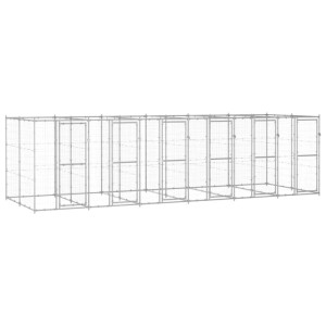 vidaXL Outdoor-Hundezwinger Verzinkter Stahl 14,52 m² 3082286