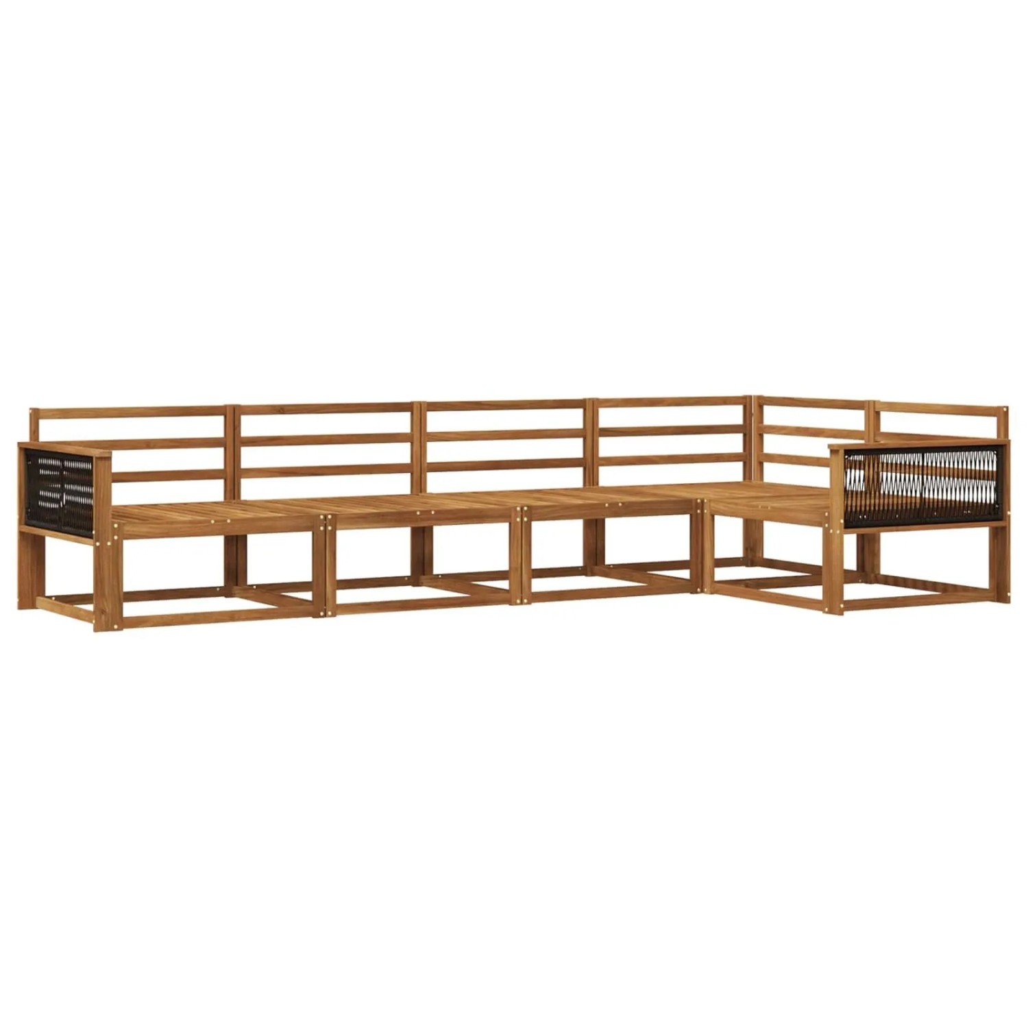 vidaXL Outdoor-Sofagarnitur 5 Stk Natur Massivholz Akazie 3382562