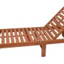 Klappbare Sonnenliege Palm Springs aus FSC®-Holz mit Rollen und verstellbarer Rückenlehne.
