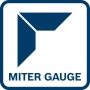 Symbol für die Bosch Professional Tischkreissäge GTS 100-254 mit Winkelanschlag.