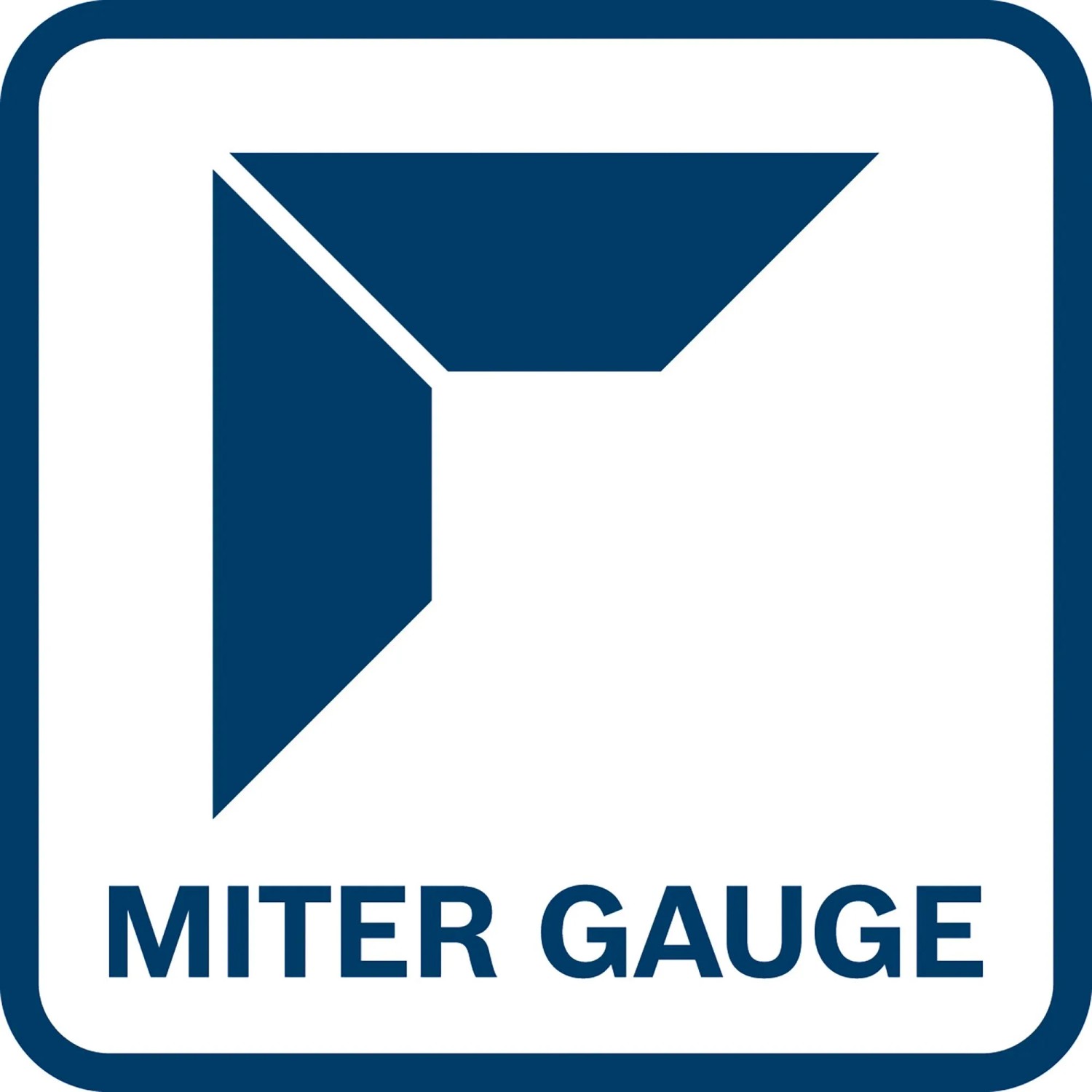 Symbol für die Bosch Professional Tischkreissäge GTS 100-254 mit Winkelanschlag.