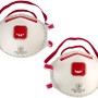 2er-Pack LUX Feinstaubmaske FFP3 mit Ventil, weiß. Atemschutz für Arbeiten mit Feinstaub.