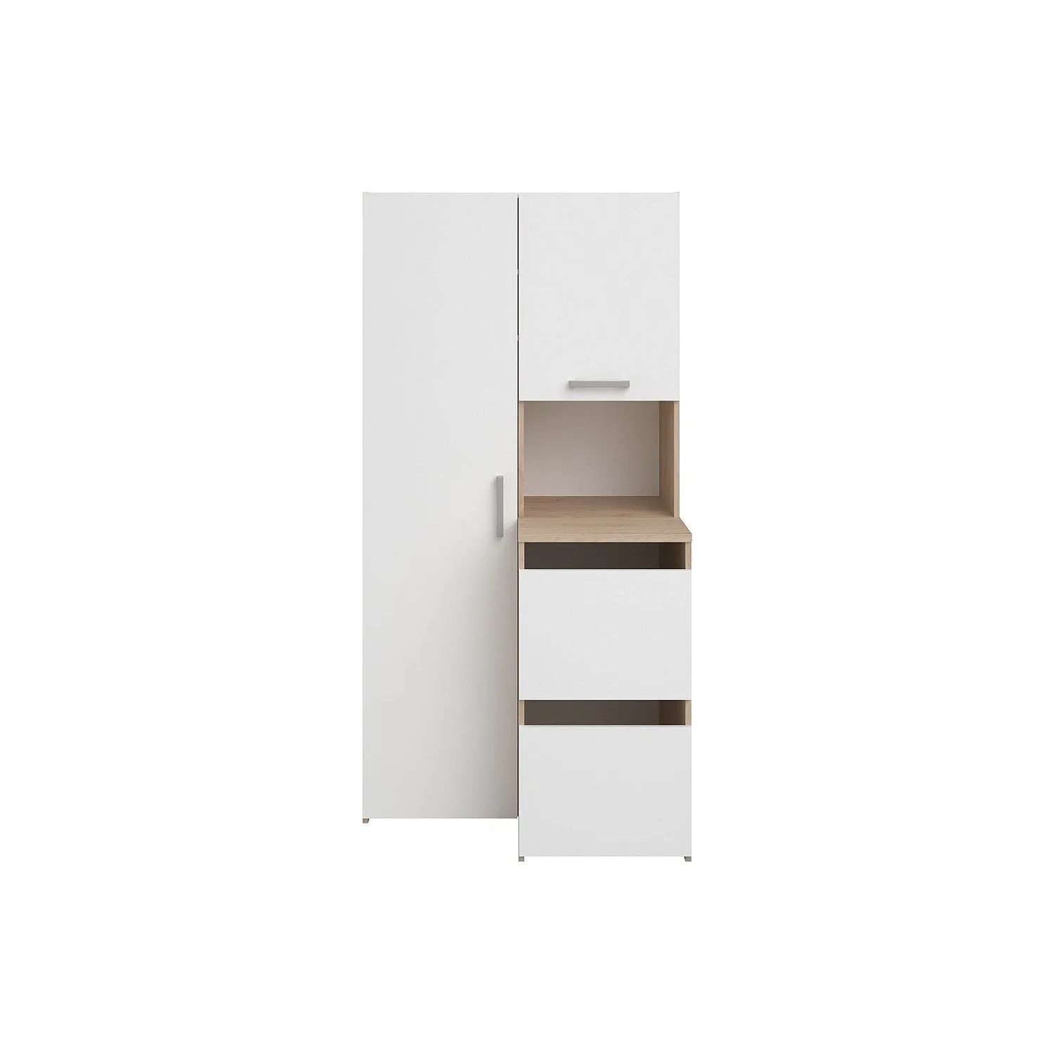 Vente-unique Badschrank Erkano Naturfarben Hell  Weiß 92.5 cm