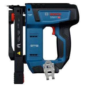 Bosch Professional GTH 18V-14 Akku-Holzklammerer in Blau und Schwarz.