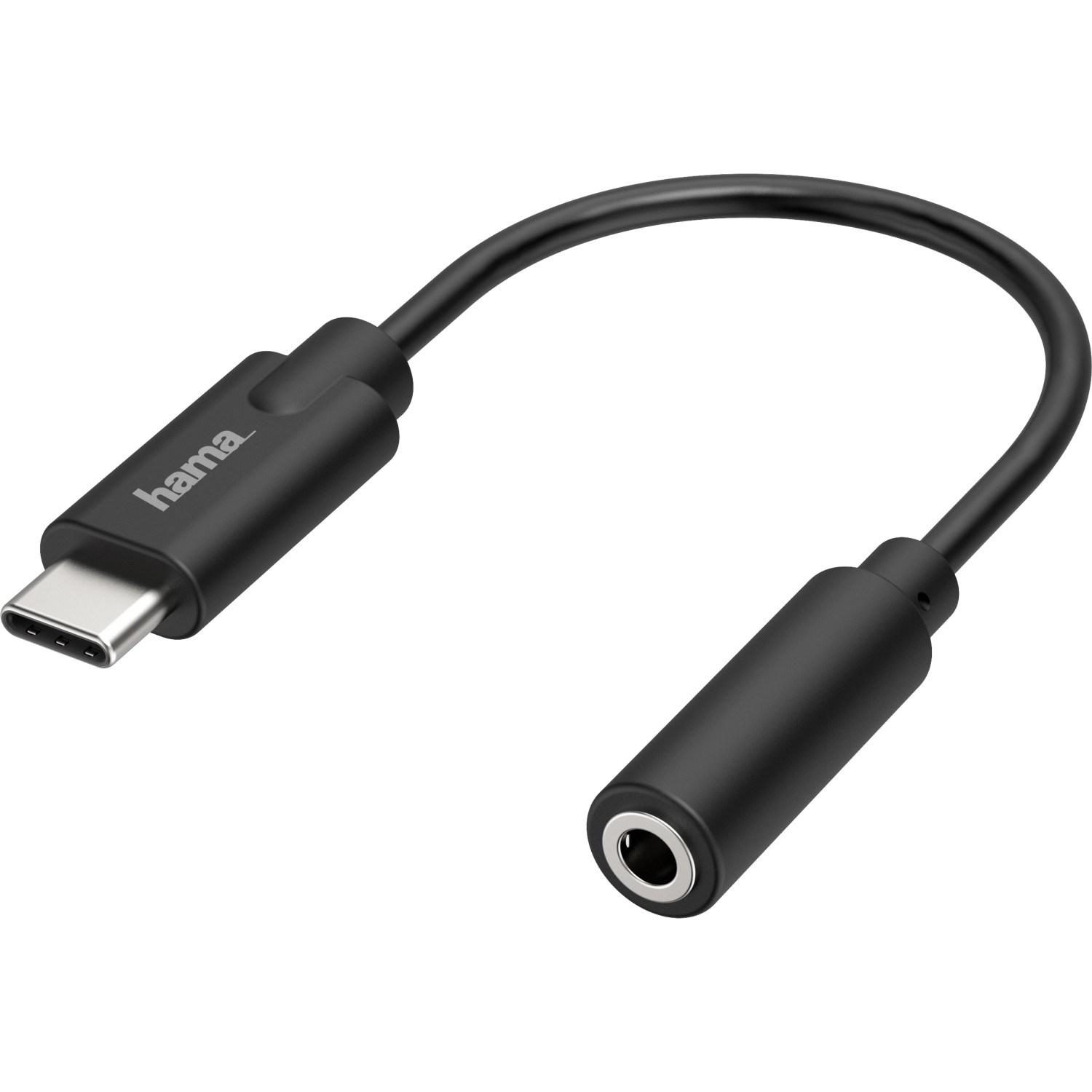 Hama Audio-Adapter Stereo USB-C-Stecker - 3,5-mm-Klinke-Buchse Schwarz