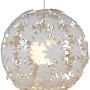 Weiße Näve Pendelleuchte Young Living mit Blumenmuster, Durchmesser 55cm.