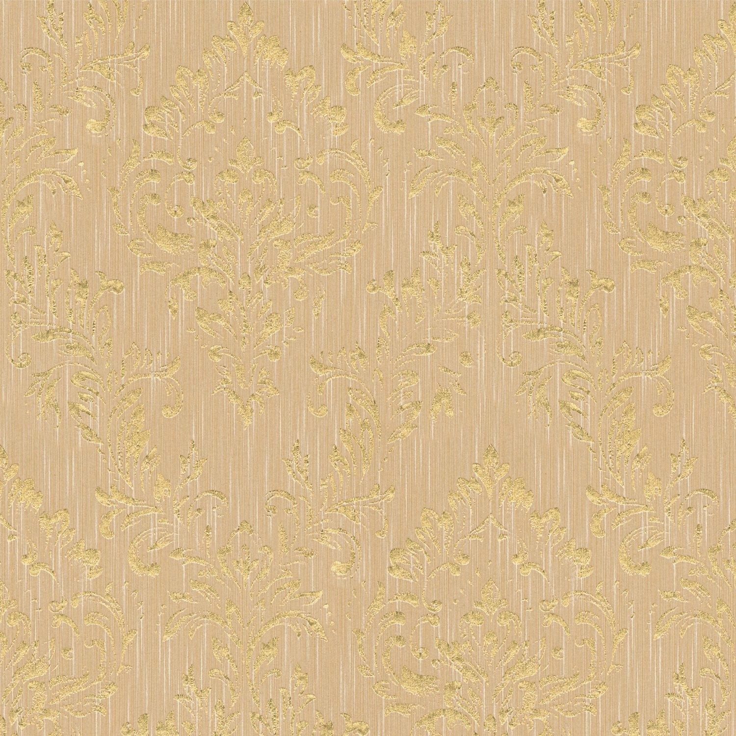 PROFHOME 306594-GU Barock Tapete Ornament dezent Schimmernd Gold Beige 0,53 günstig online kaufen
