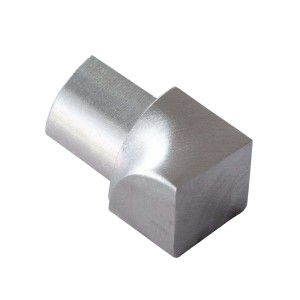 Dalsys Inneneck für Fliesenschiene, Viertelkreis, 8mm, Edelstahl gebürstet.