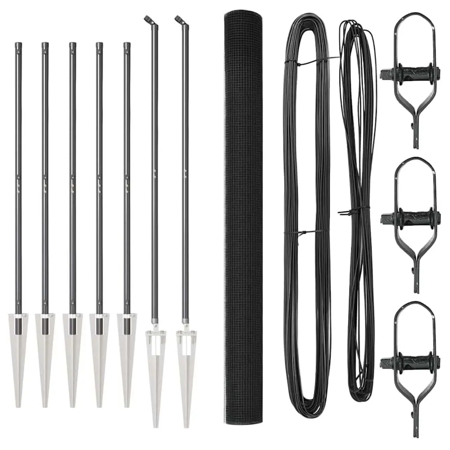 vidaXL Zaunpfosten Grau 10 x 1,6 m 12 x 12 mm Maschenweite 3352179 günstig online kaufen