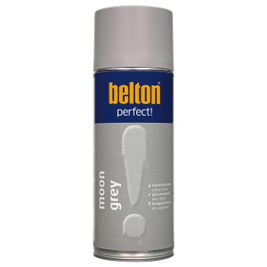 belton Buntlack Perfect Moon Grey, seidenmatt, 400ml Dose. Buntlack-Spray für Innen & Außen.