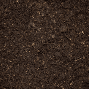 Dunkelbraune, lockere Galamio Blumenerde torffrei, mit sichtbaren Holzfasern für Pflanzen.