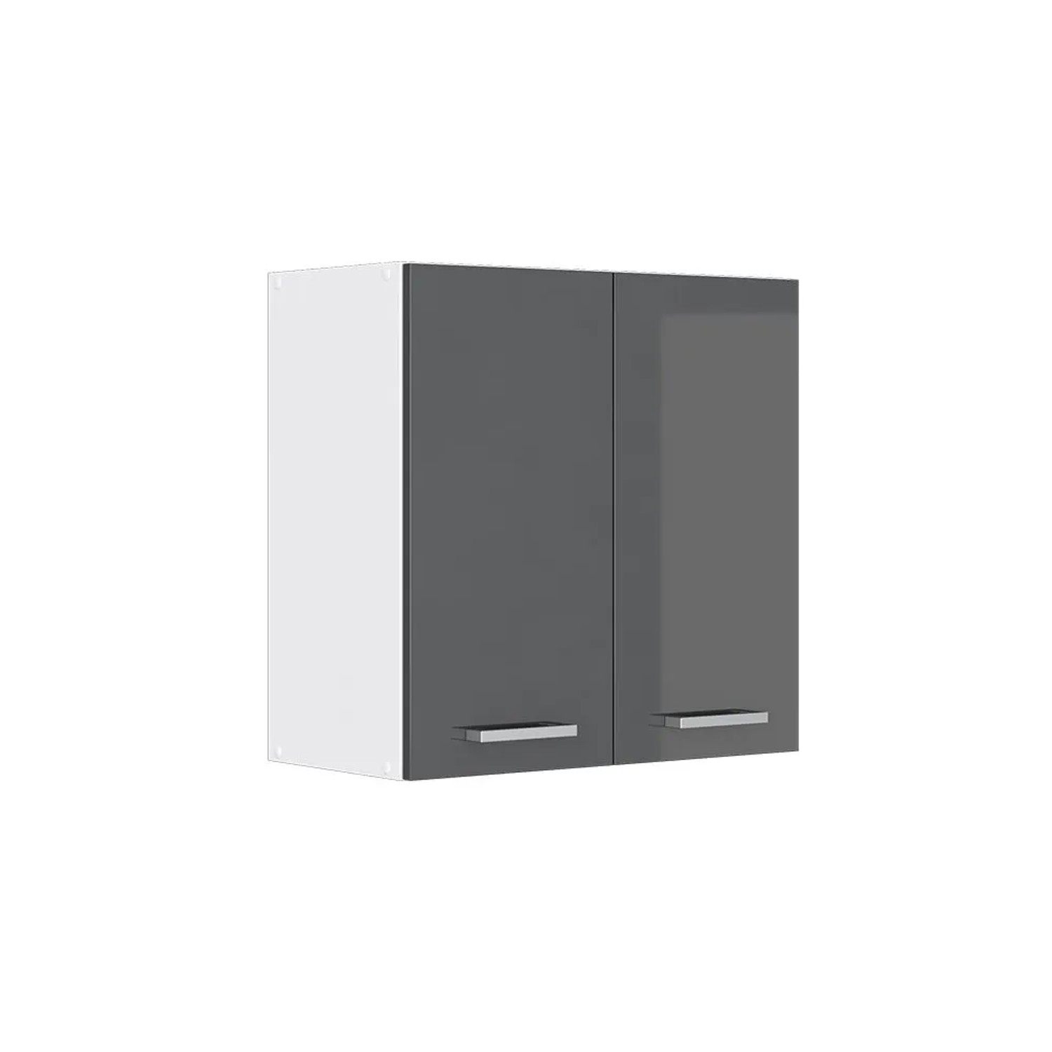 Vicco Hängeschrank R-Line Hängender Küchenschrank Anthrazit Hochglanz Weiß 60 cm