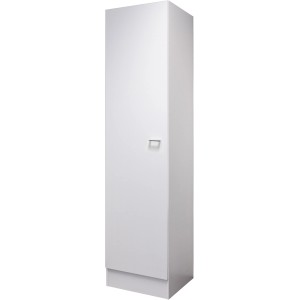 Flex-Well Geschirrschrank Lucca, 50 cm breit, in Weiß mit einer Drehtür und einem silberfarbenen Griff.