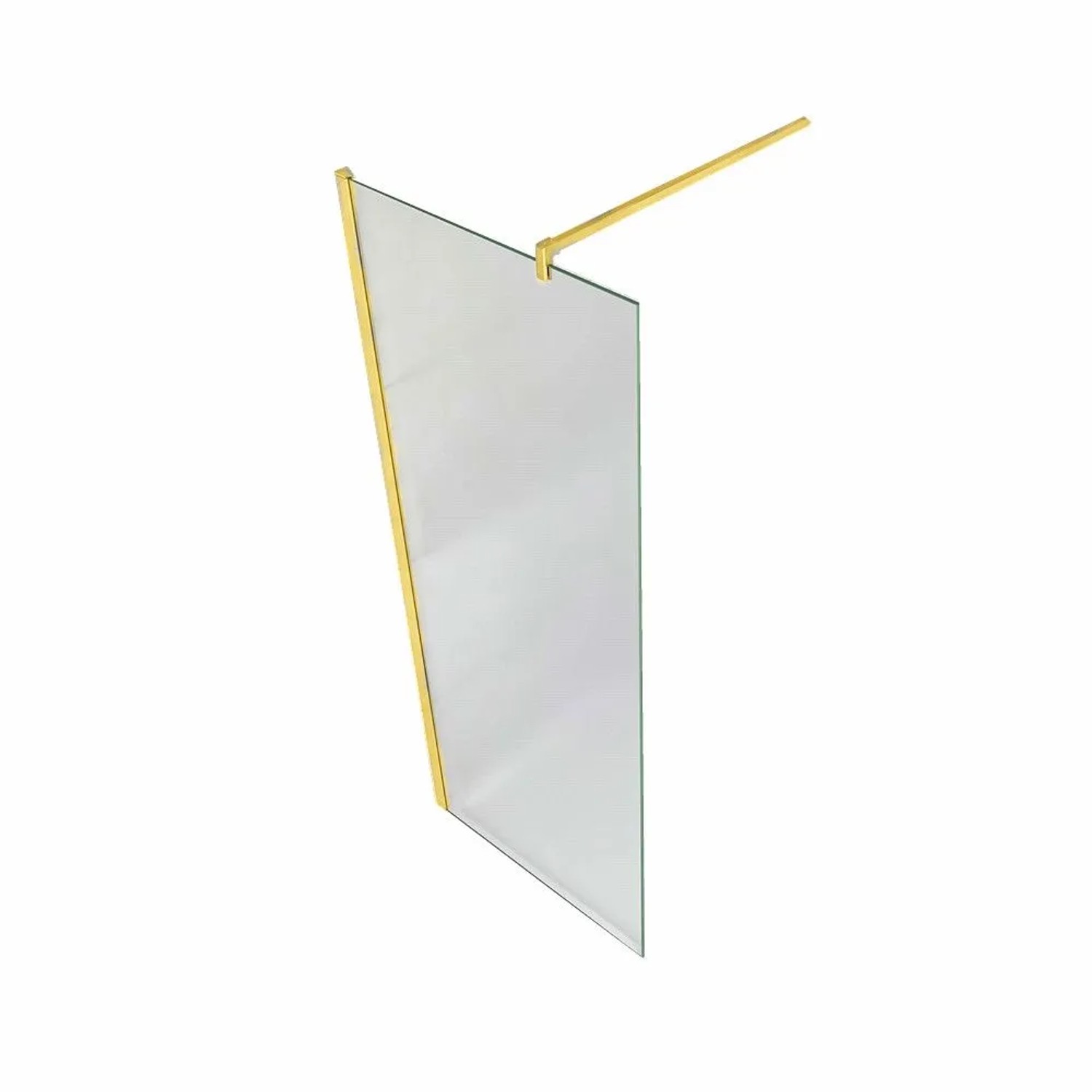 Duschparadies Walk-in Dusche 80 x 200cm Seitenwand 8mm Nano Glas Milchglas Duschtrennwand Duschabtrennung Gold Gebürstet