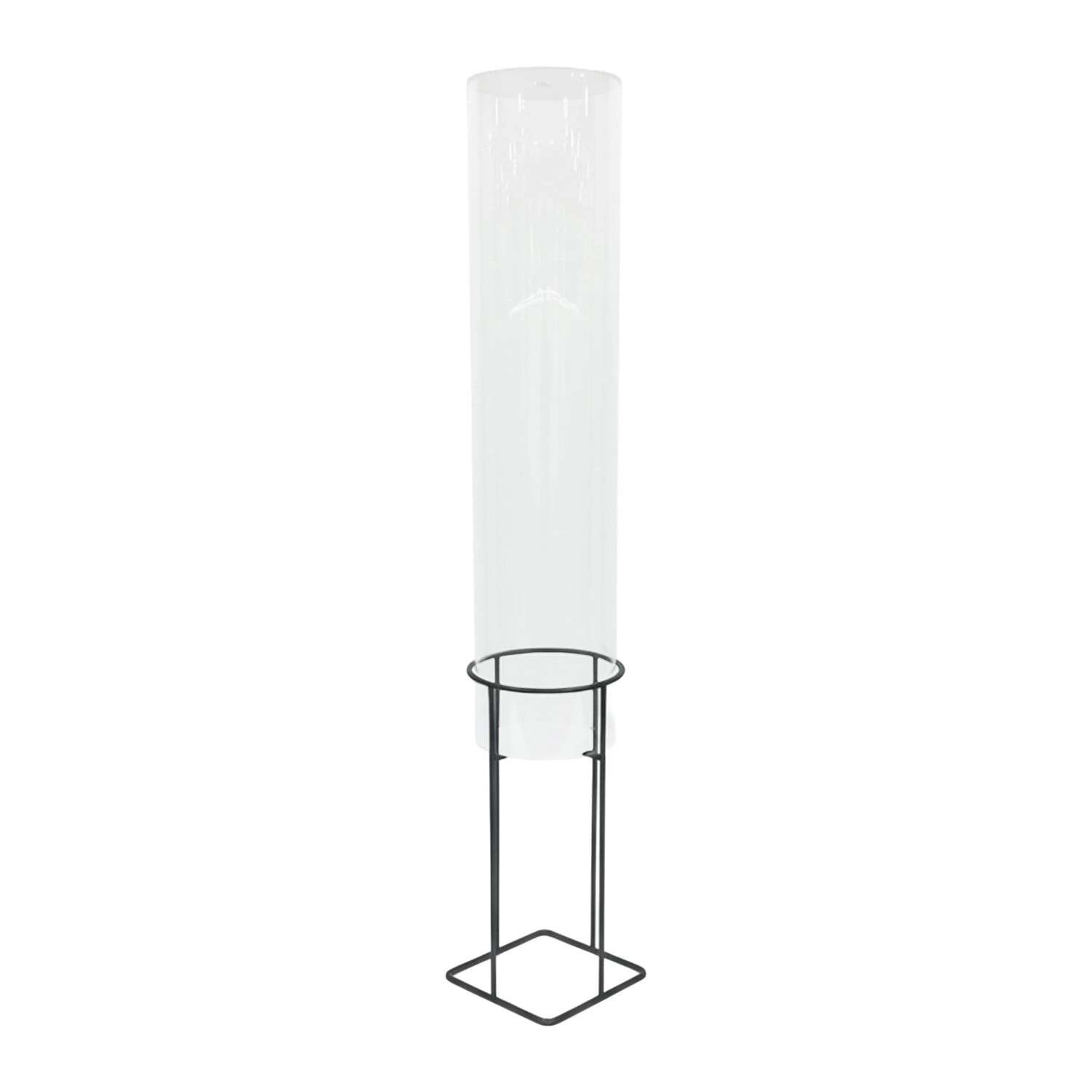 Relaxdays Fischsäule Acryl Eisen Transparent Grau UV-stabil 100 cm x 22 cm x 22 cm 2,9 kg