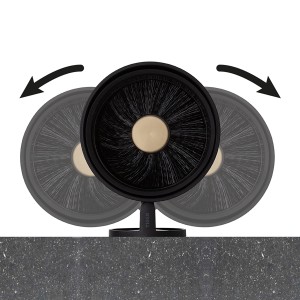 Tiger Tune WC-Bürste mit Halter, Messing gebürstet/Schwarz, schwenkbar für einfache Reinigung.