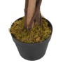 Detailaufnahme: Künstlicher Glyzinienbaum im Topf, grüne Moos-Abdeckung.