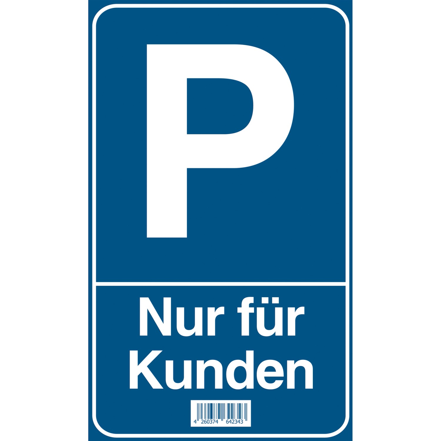 Signum Safety Signs Hinweisschild Parkplatz - Nur für Kunden 15 x 25 cm Blau