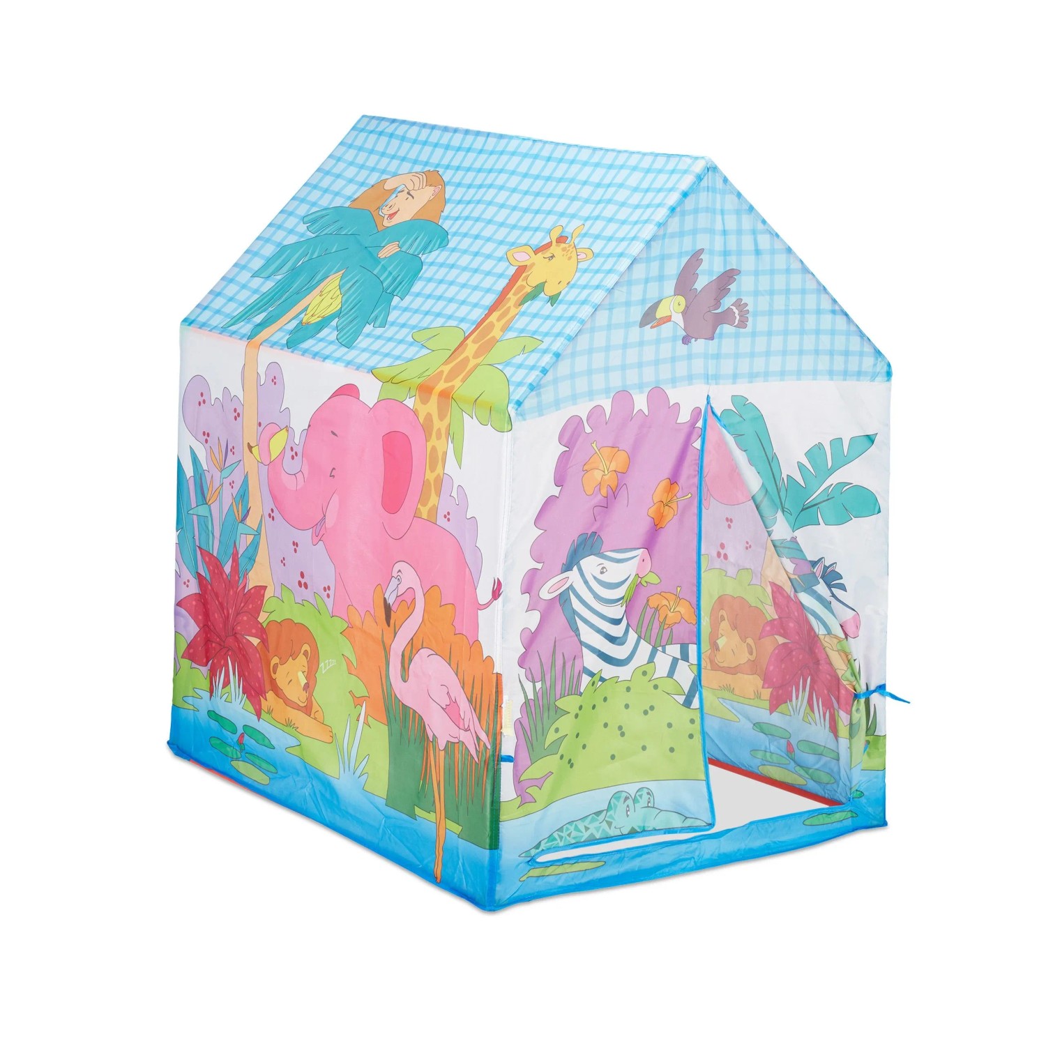 Relaxdays Spielzelt Dschungel Polyester Bunt Mit 2 Eingängen 102 cm x 72 cm x 95 cm