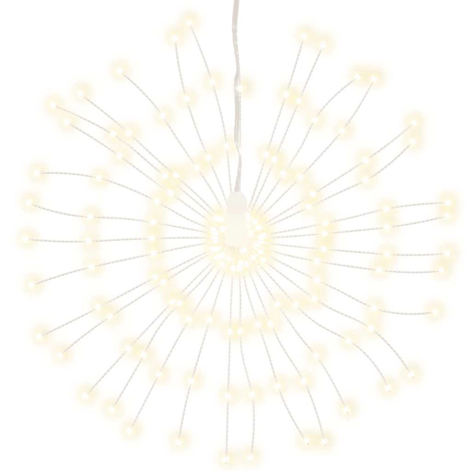 vidaXL Weihnachtsbeleuchtung Feuerwerk 140 LEDs Warmweiß 17 cm 356219