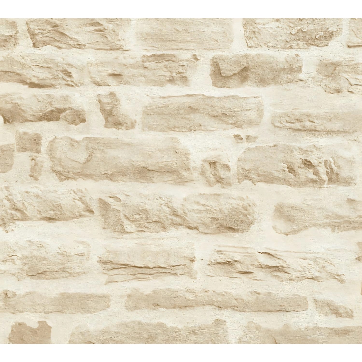 PROFHOME 355802-GU Stein Kacheln Tapete Steinoptik Matt Beige Creme 0,53 m günstig online kaufen