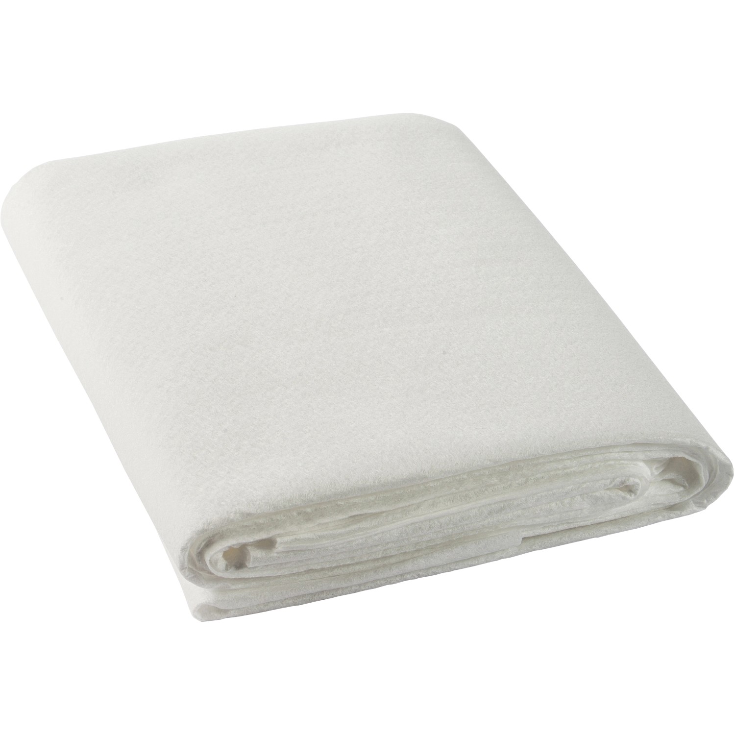 Weißes Heissner Profi-Teichvlies Extra Strong, 4x4m, zum Schutz der Teichfolie vor Beschädigungen.