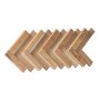 Rebel of Styles Holzverblender UltraWood Teak Herringbone, braune Wandverkleidung im Fischgrätmuster.
