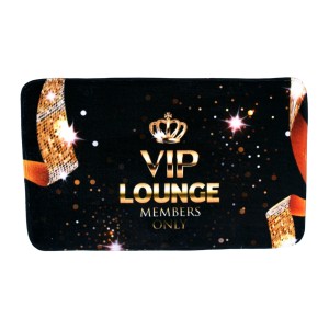 Sanilo Badteppich VIP Lounge, 70x110 cm, mit goldenem VIP Lounge Motiv für ein stilvolles Badezimmer.
