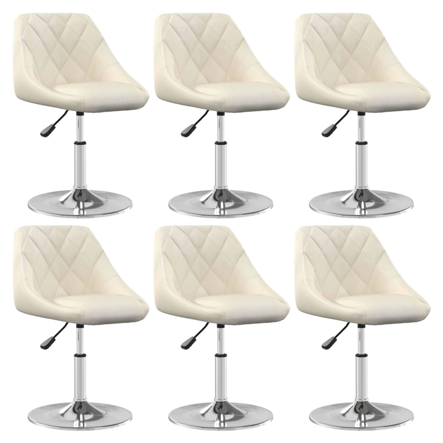 vidaXL Esszimmerstühle 6 Stk Drehbar Creme Samt 3088768 günstig online kaufen