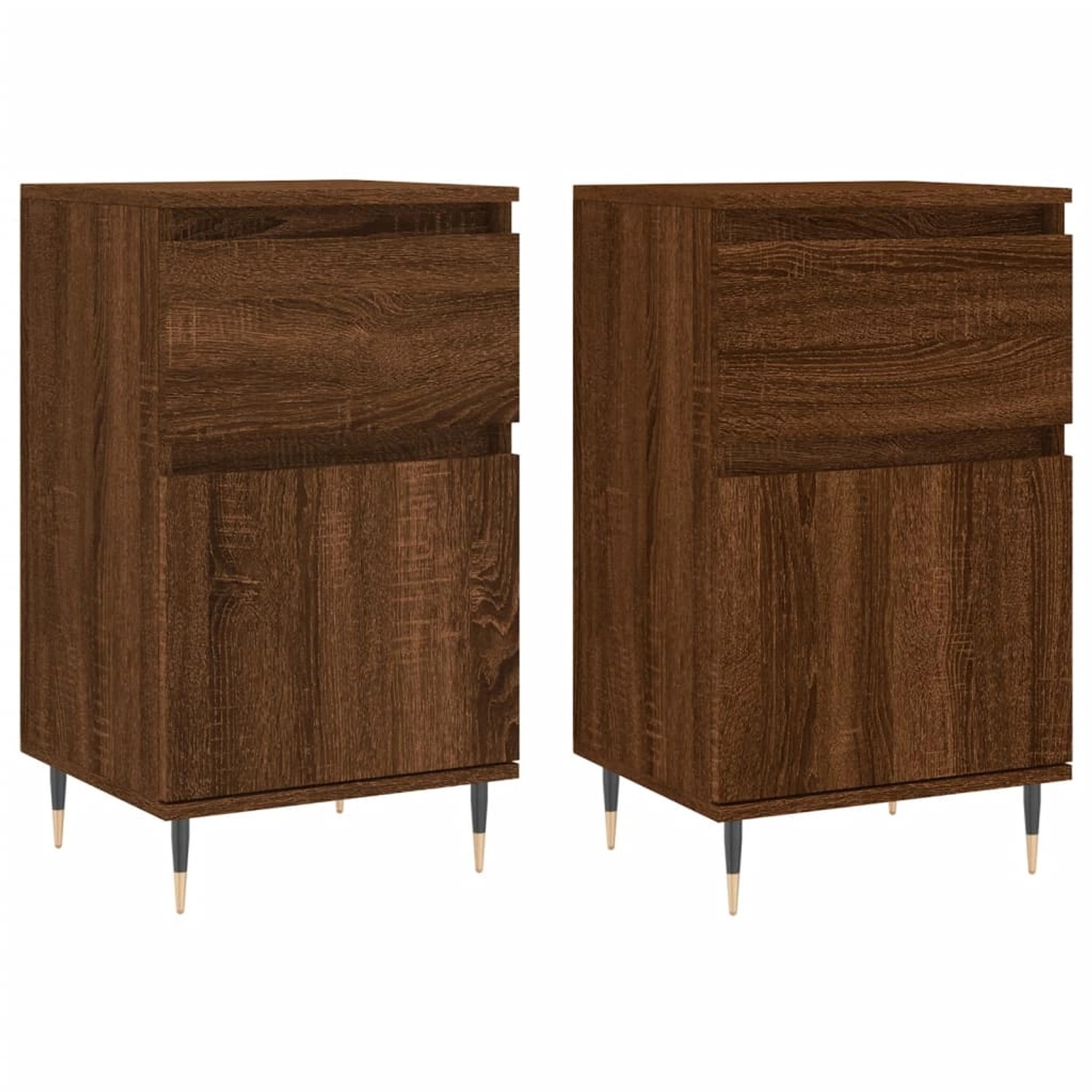 vidaXL Sideboards 2 Stk Braun Eichen-Optik 40x35x70 cm Holzwerkstoff 831147 günstig online kaufen