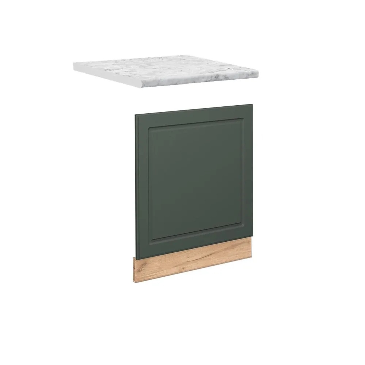 Vicco Frontblende Fame-Line Grün-Gold Landhaus Goldkraft Eiche 60 cm AP Marmor