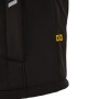Detailansicht: Schwarze Hans Schäfer Wintersoftshelljacke, Arbeitskleidung mit Reflektoren.