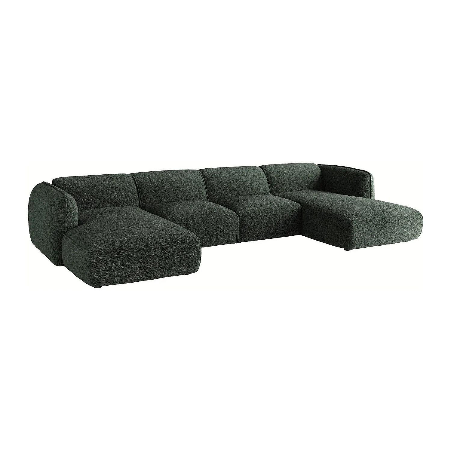 Vente-unique Modulierbares Sofa Camilio Grün 364 cm