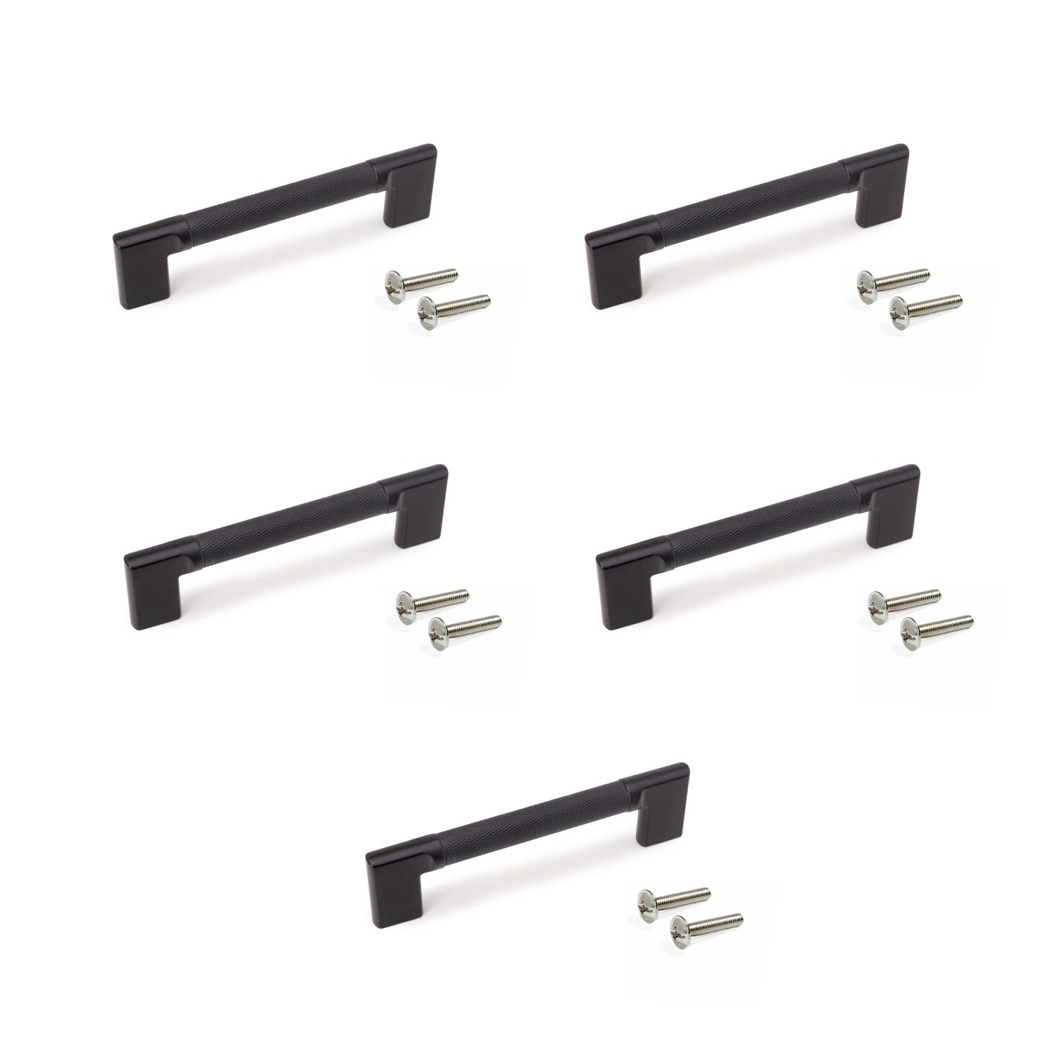 Emuca Lot von 10 Möbelgriffe Canton L206 mm 192 mm Achsenabstand Zamak Nickel Satiniert