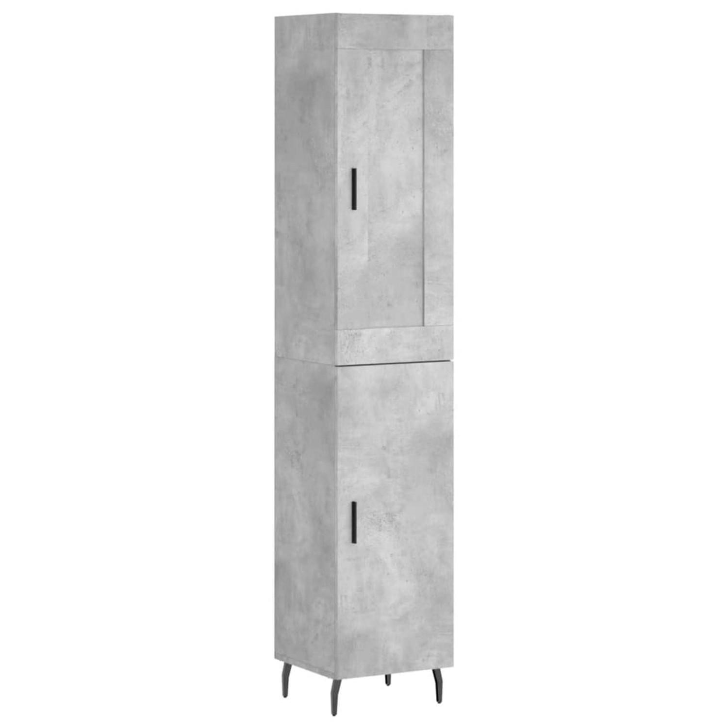vidaXL Highboard Betongrau 34,5x34x180 cm Holzwerkstoff 3200149