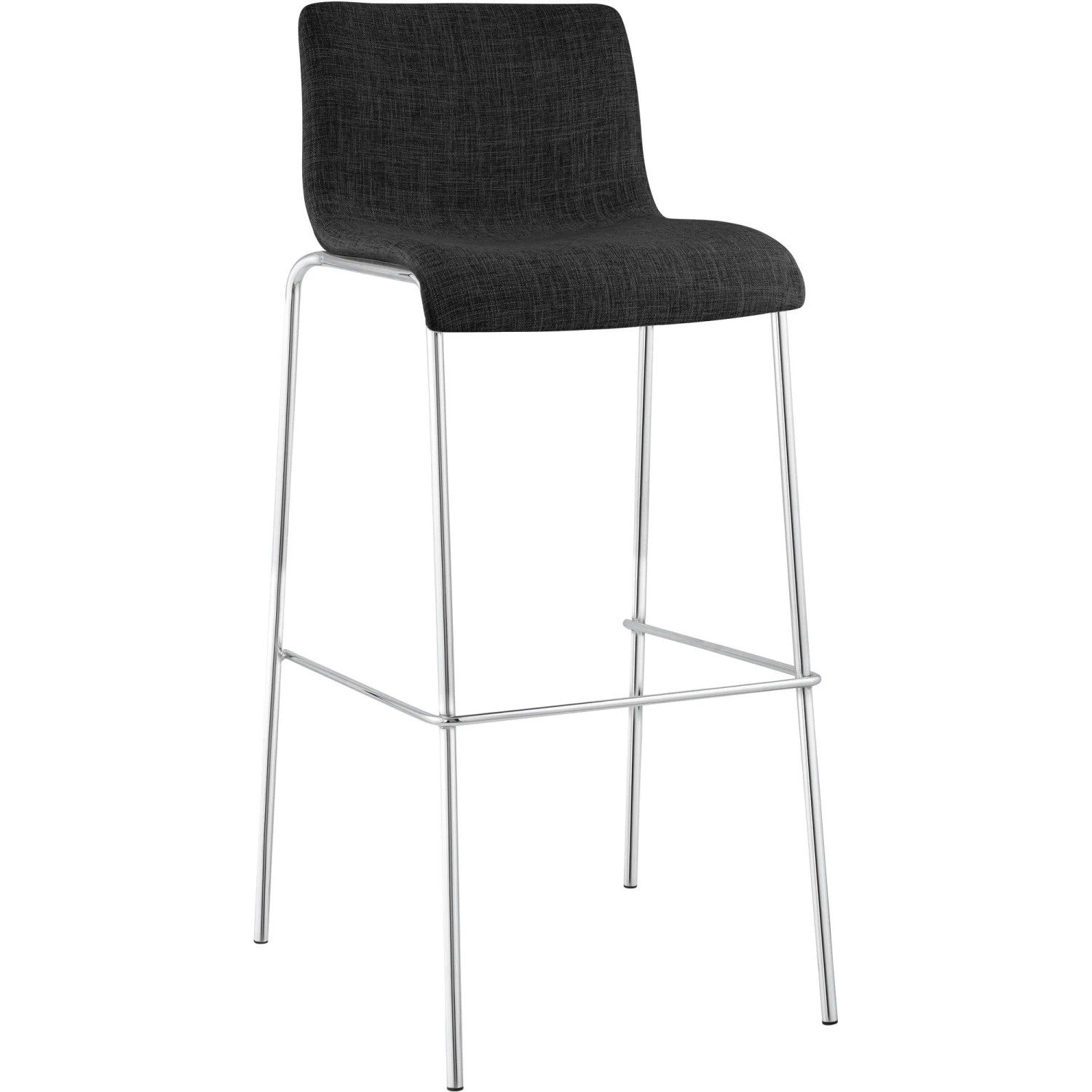 CLP Barhocker Hover Stoff Vierfußgestell Dunkelgrau/Chrom