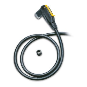 Topeak Smarthead Upgrade Kit: Schwarzer Schlauch mit automatischem Pumpenkopf (schwarz/gelb) für Luftpumpen.